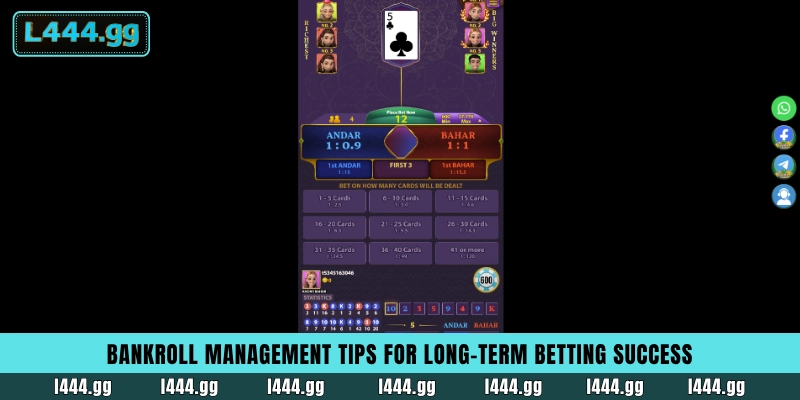 Bankroll management tips for sustainable card game betting at L444 Bangladesh