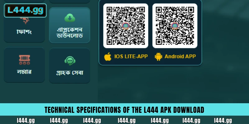Detailed technical specifications for L444 APK download in Bangladesh market