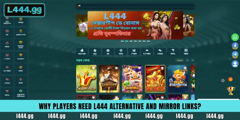 Explanation of why Bangladesh players need L444 mirror links to bypass BTRC blocks